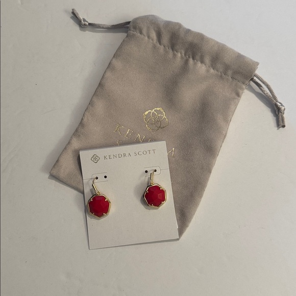 Kendra Scott Cynthia Red Earrings - Picture 2 of 2